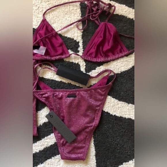 TRIANGL STEVIE GRAPE SPARKLE SET NO BAG NEW WITH TAGS - Picture 3 of 7